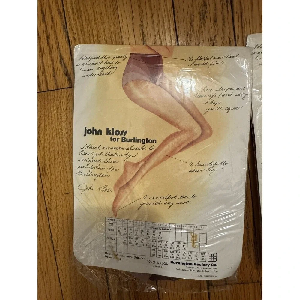 Vintage KLOSS‎ 1960s Stockings TAUPE ROUGE Stretch Nylon Hosiery S New NWT LOT